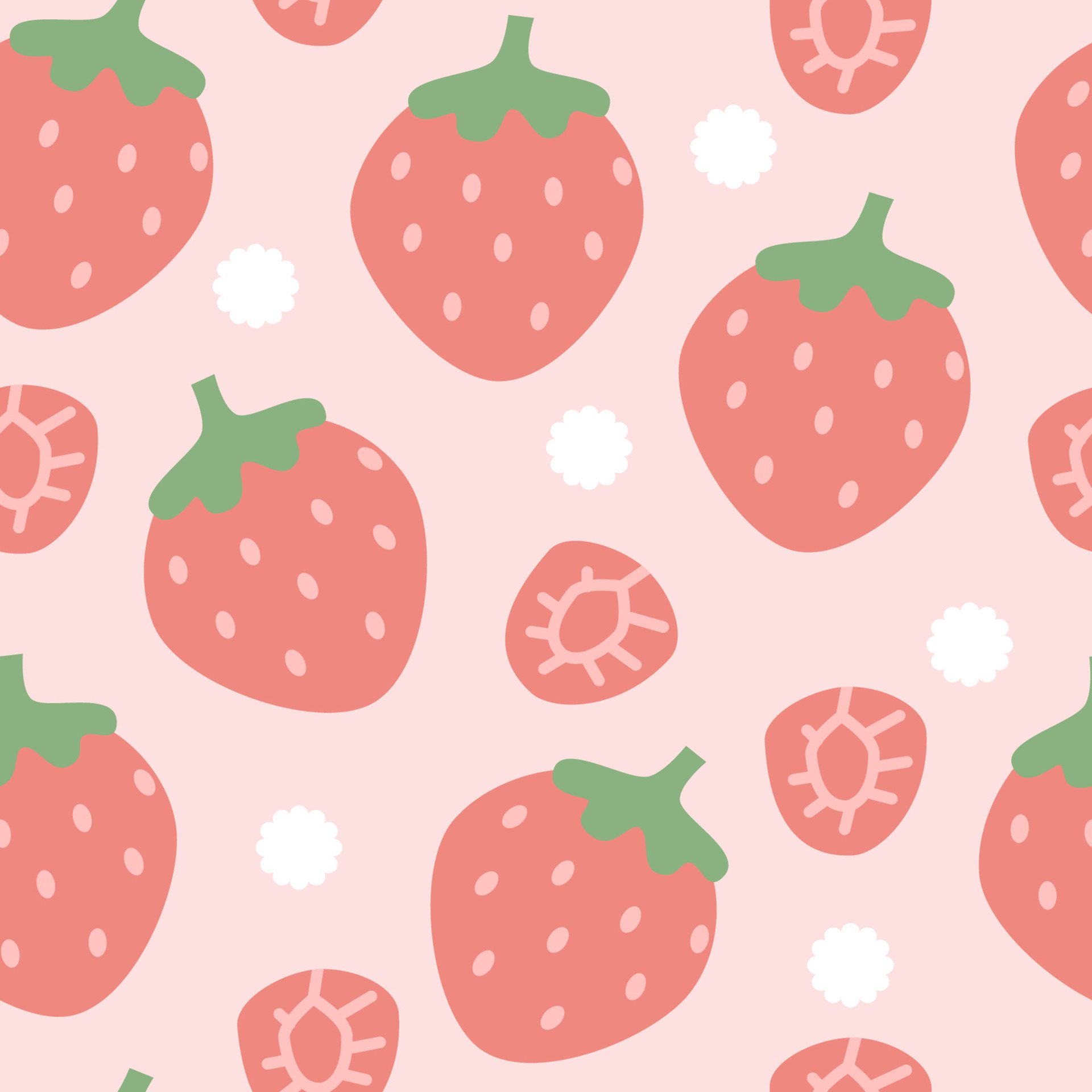 Seamless pattern with strawberry fruit Free Vector