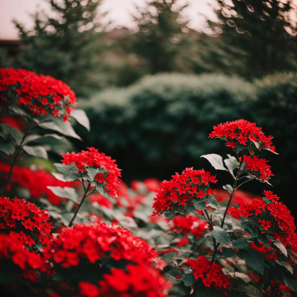 Red flowers in a by @ai_generated