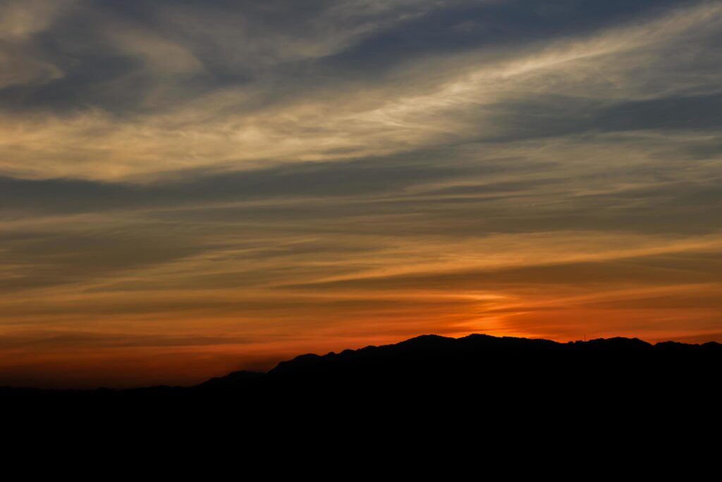 Beautiful sky at sunrise Natural background Stock Free