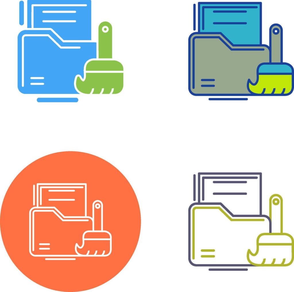 Data Cleaning Icon Design Stock Free