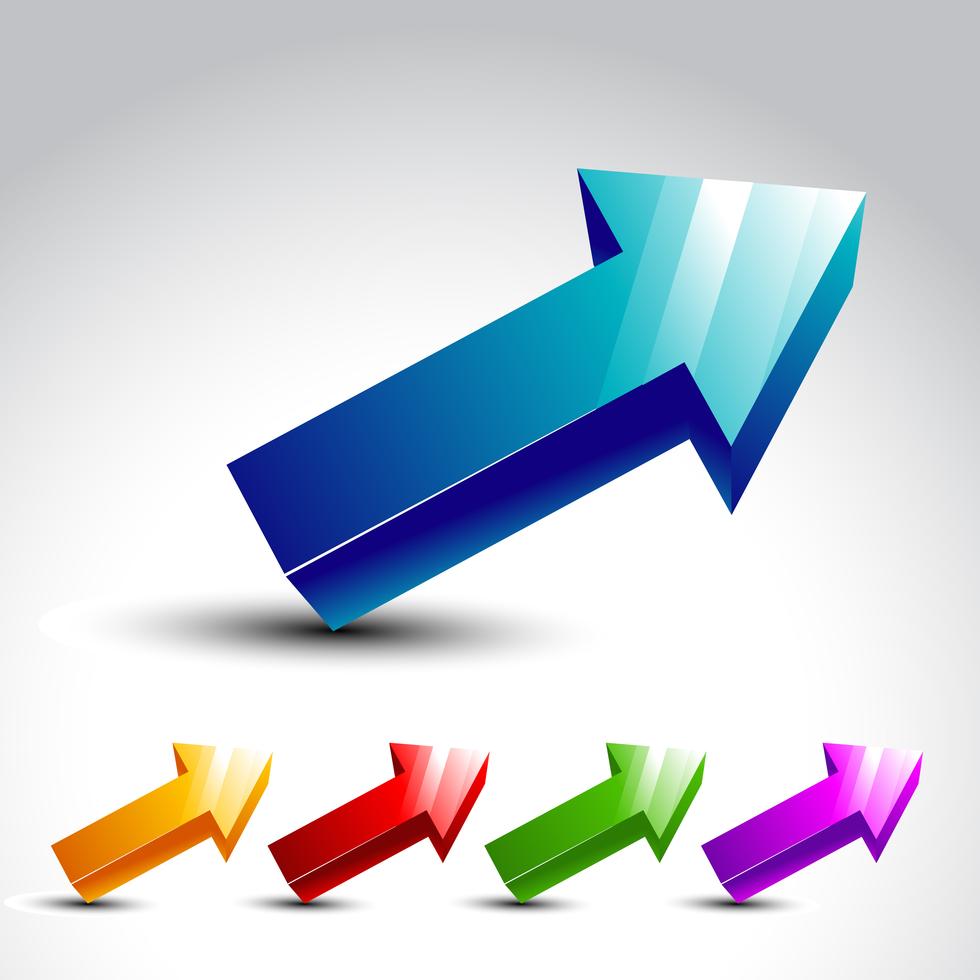 vector 3d arrow Stock Free