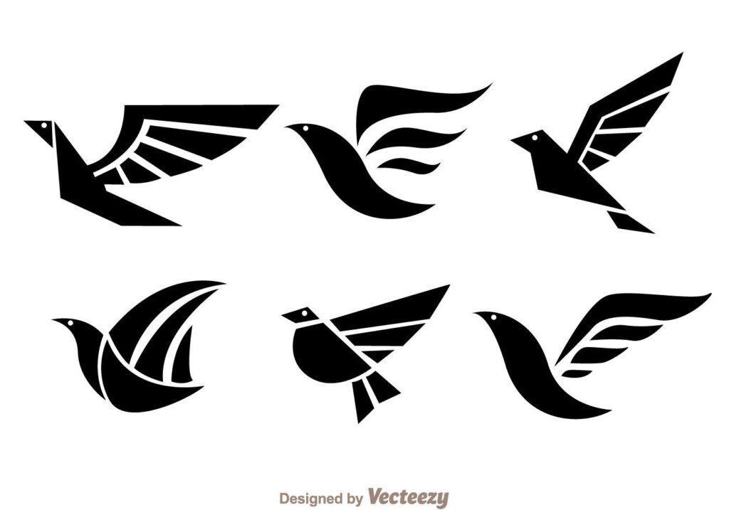 Bird Black Logo Vectors Stock Free and Free SVG