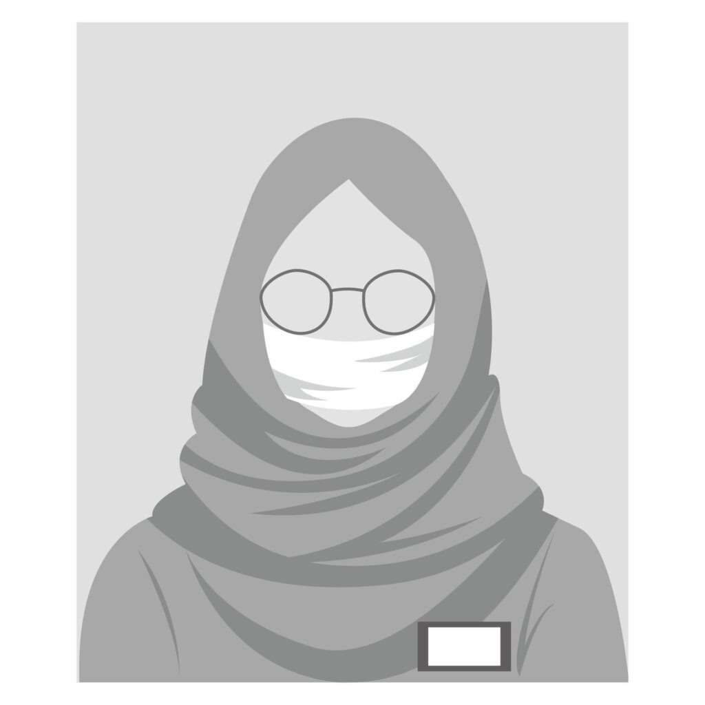 Arabian muslim medical staff female avatar. Doctor and physician, surgeon and nurse, dentist and pharmacist icon. Female doctor with hijab. Stock Free