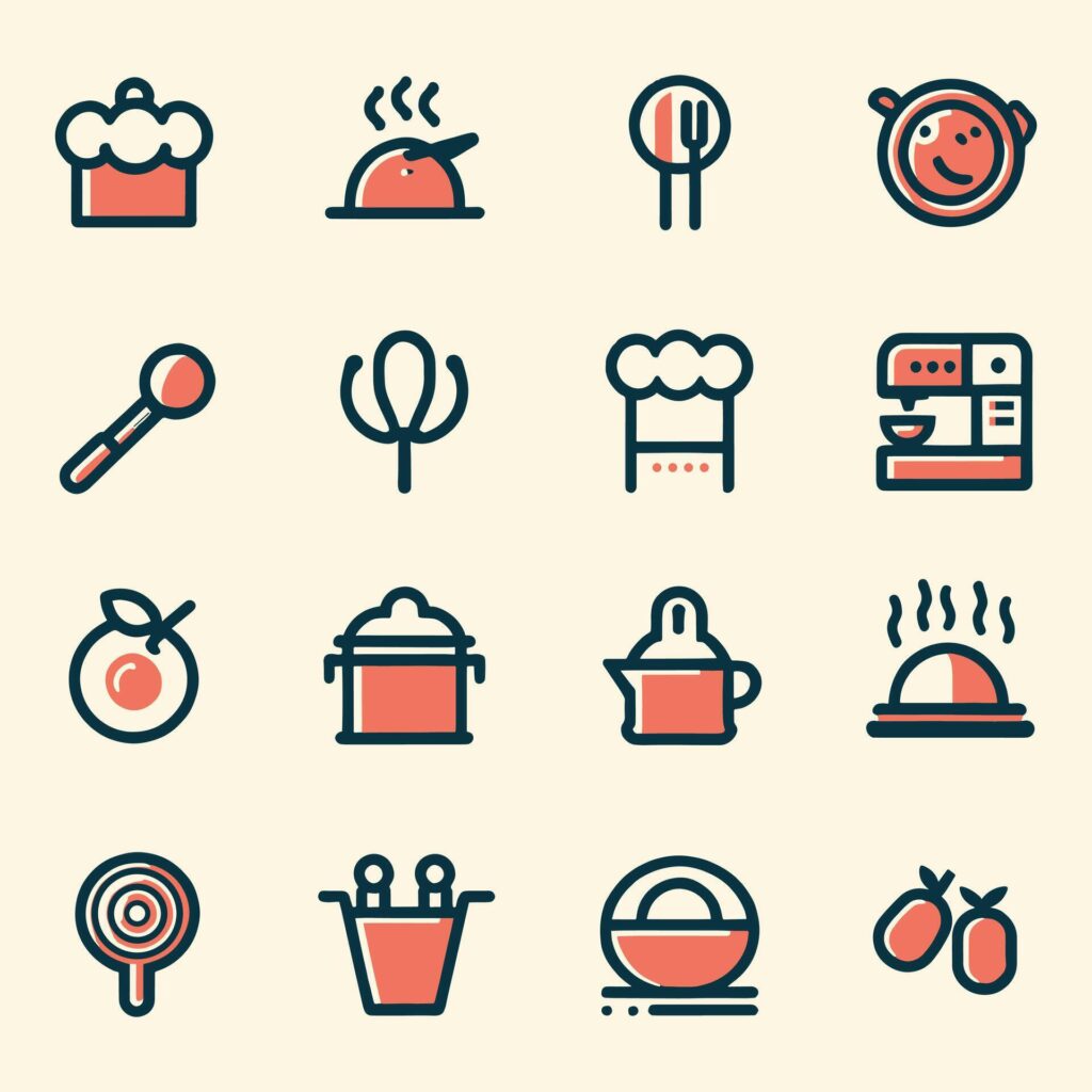 Kitchen Icon Set Stock Free