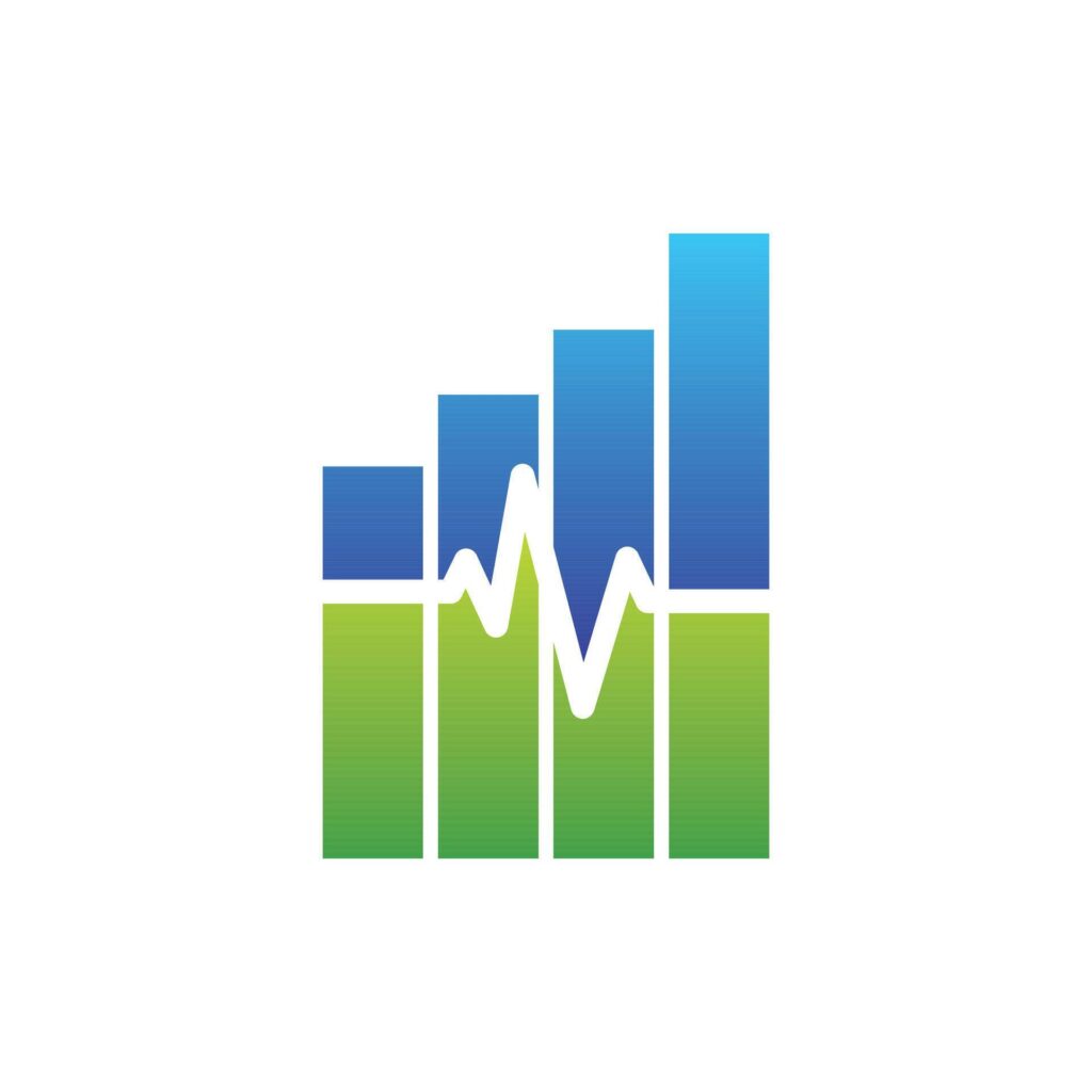 Pulse Diagram Chart investment business icon design template Stock Free