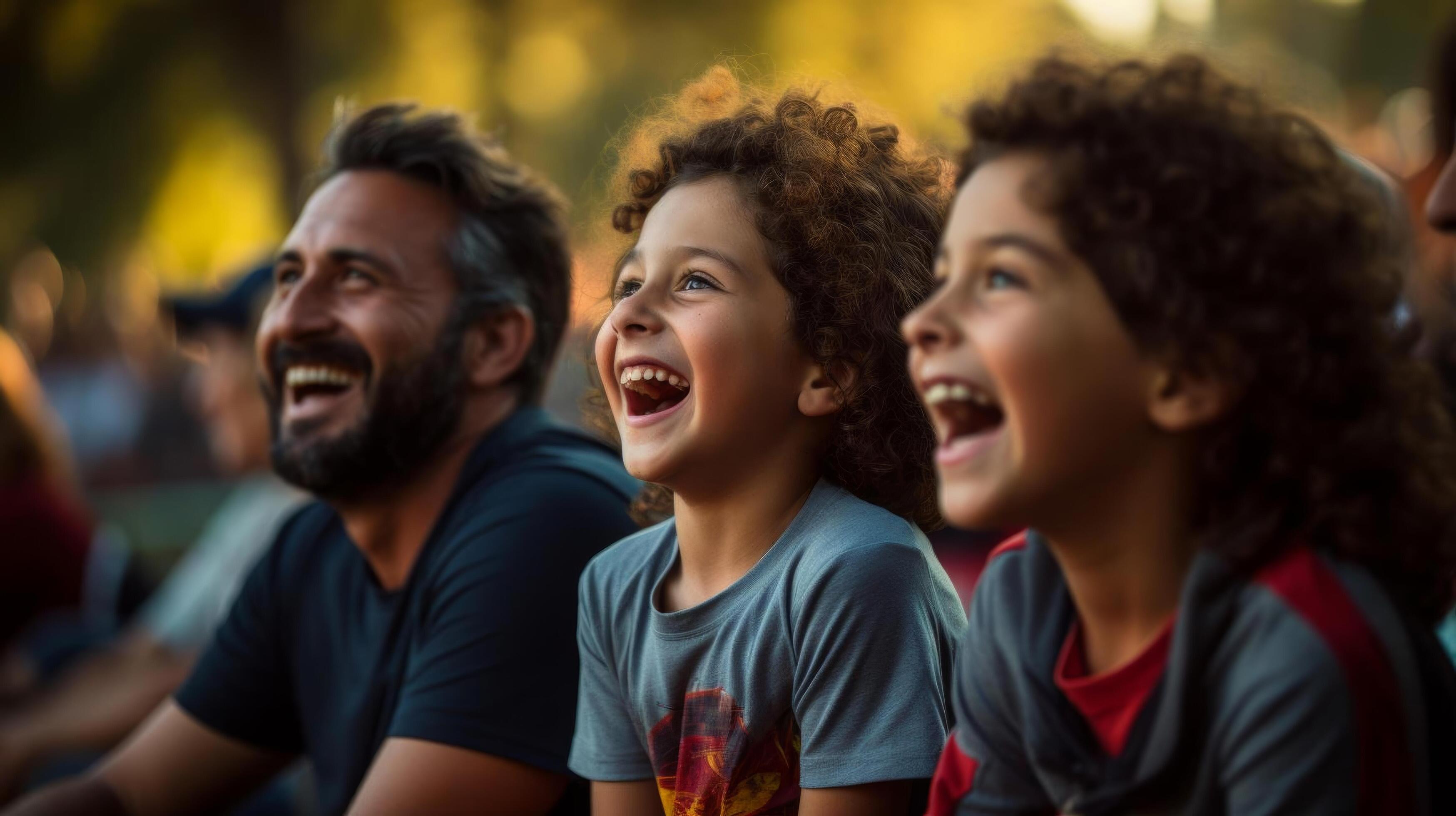 Parents watching their childs soccer game, cheering from the sidelines, depicting supportive and involved family life Stock Free