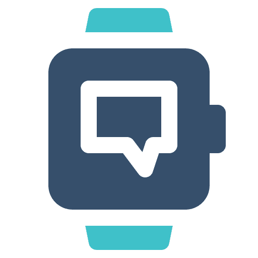 Watch, message, smartwatch icon