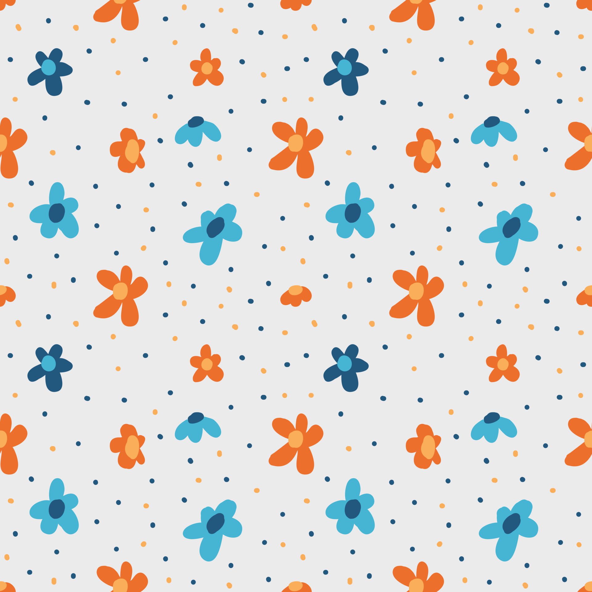 Seamless with floral patterns. Fabric pattern, wrapping paper. Decorative pattern. Hand drawn. Free Vector and Free SVG