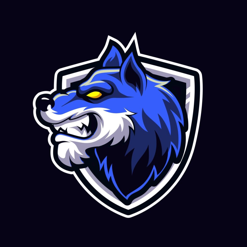 wolf mascot for sports and esports logo Stock Free