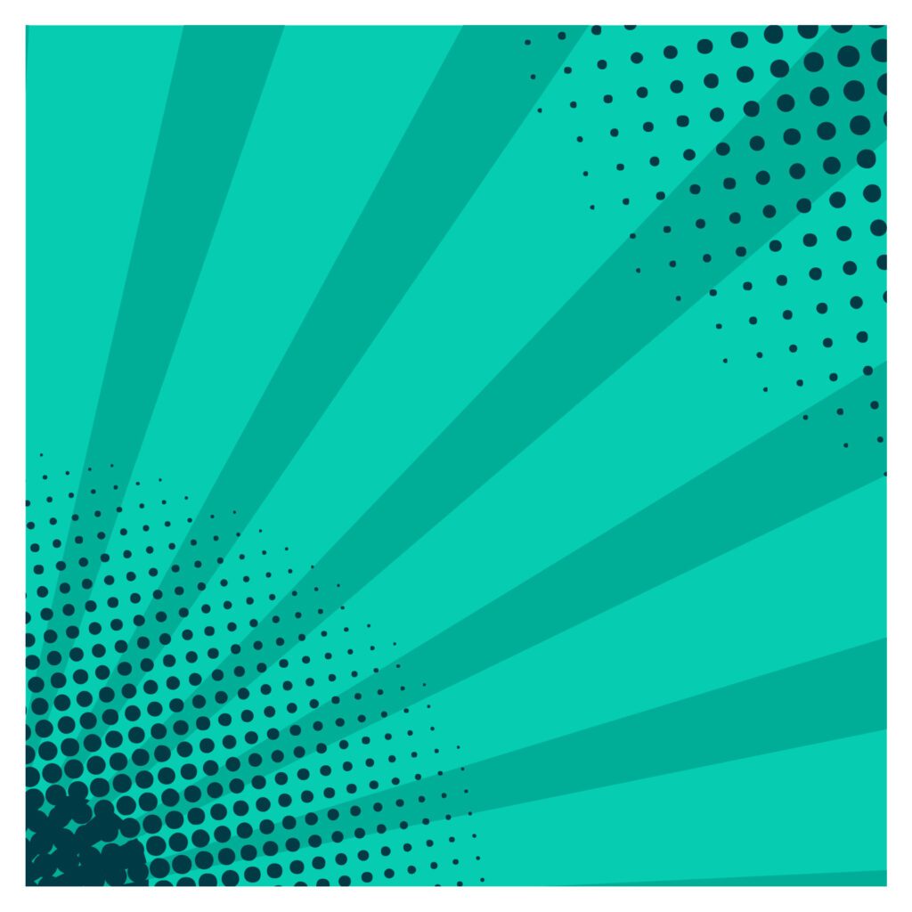 Green comic burst background with halftone Free Vector and Free SVG