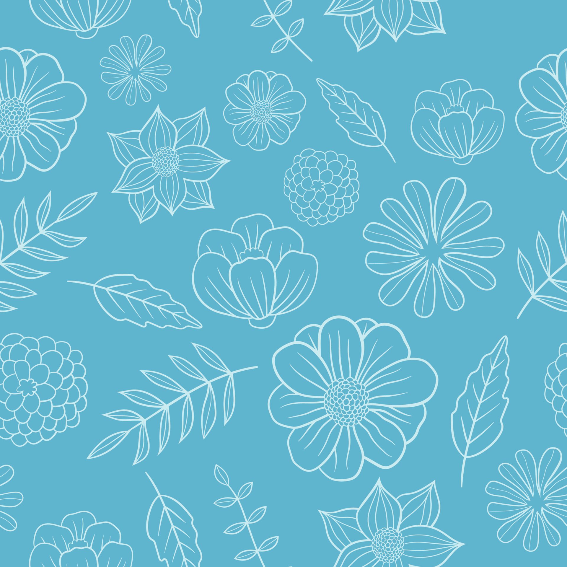 Floral seamless pattern vector design illustration Free Vector