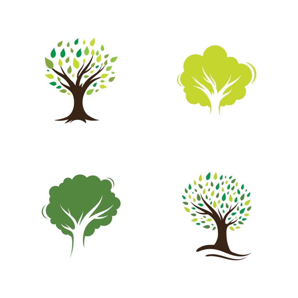 Tree icon logo template vector illustration Stock Free