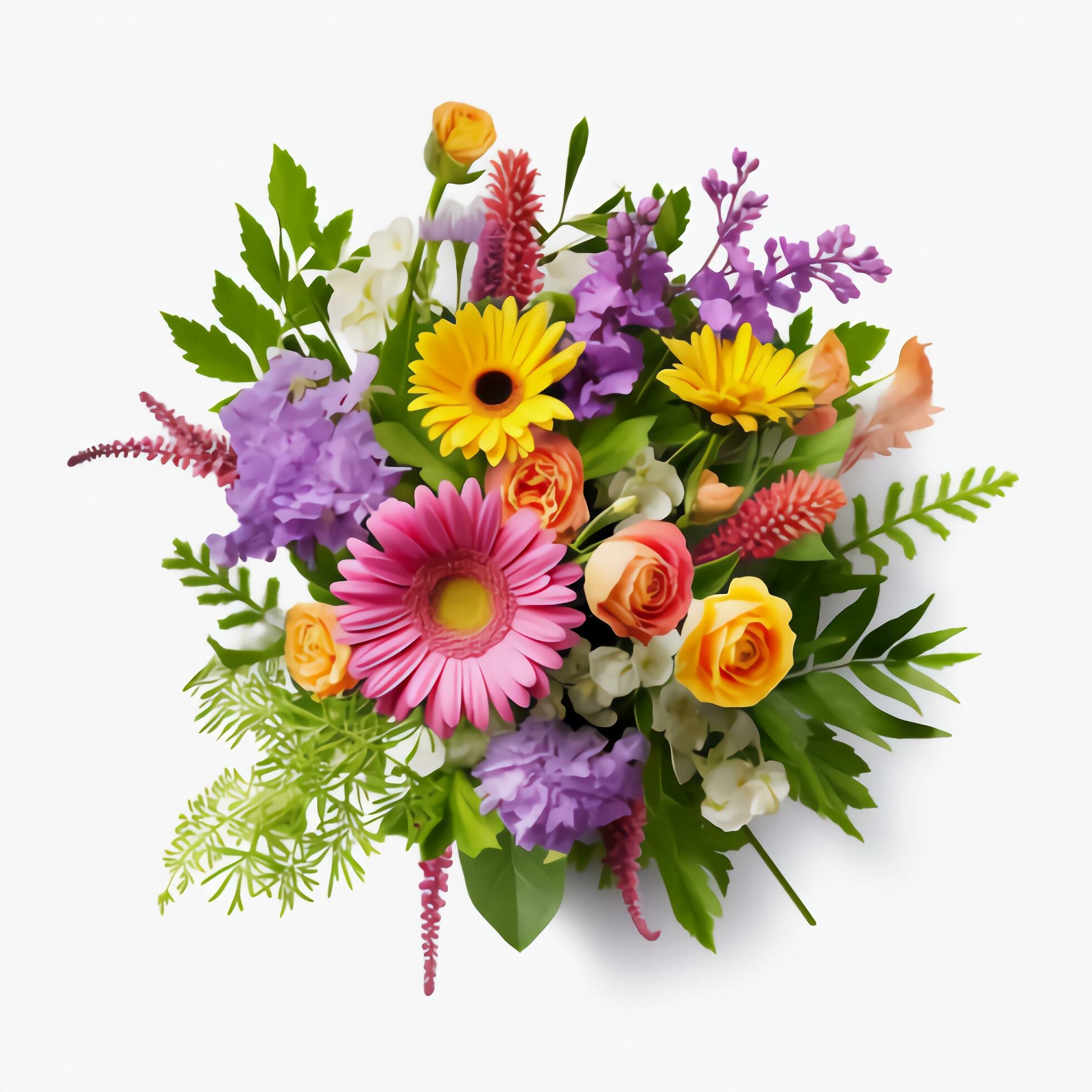 A colorful bouquet of flowers. AI Generated. Stock Free