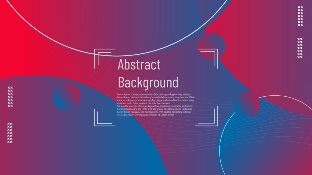 modern abstract landing page with red and blue blend, futuristic gradient layout graphic Free Vector