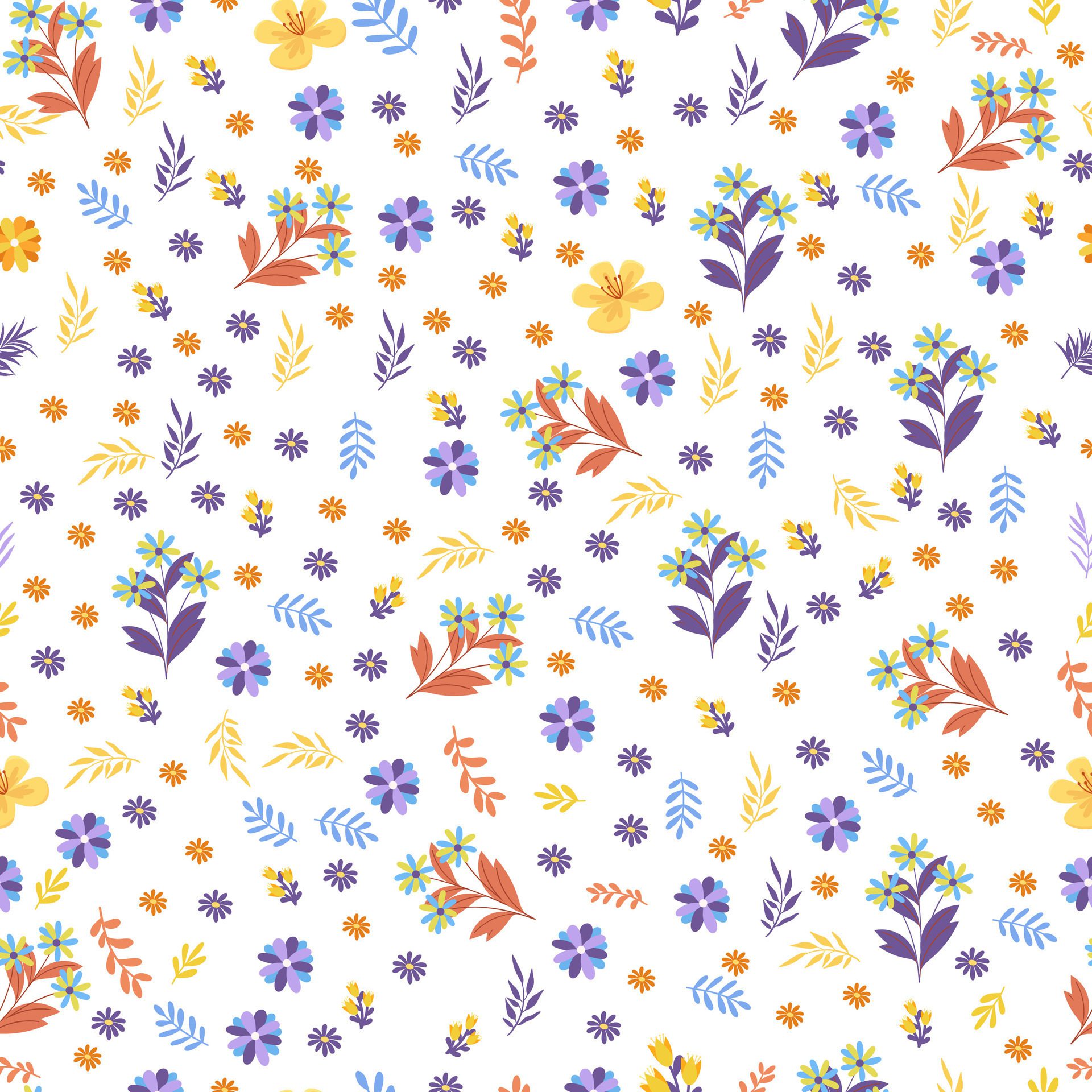 Beautiful seamless Floral pattern design Free Vector