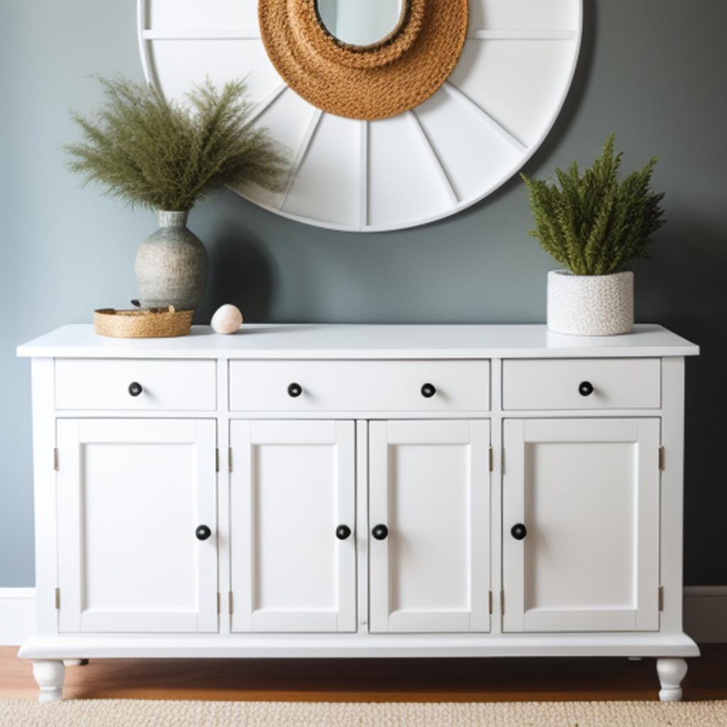 A white sideboard fully by @ai_generated