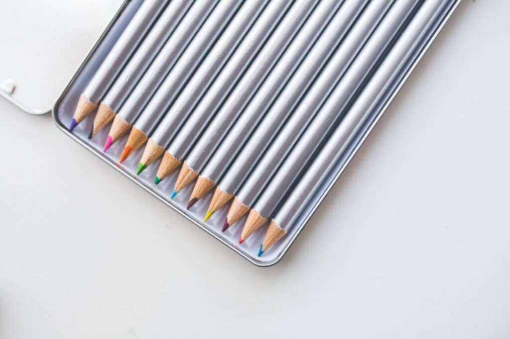 Colored Pencils in Box Stock Free