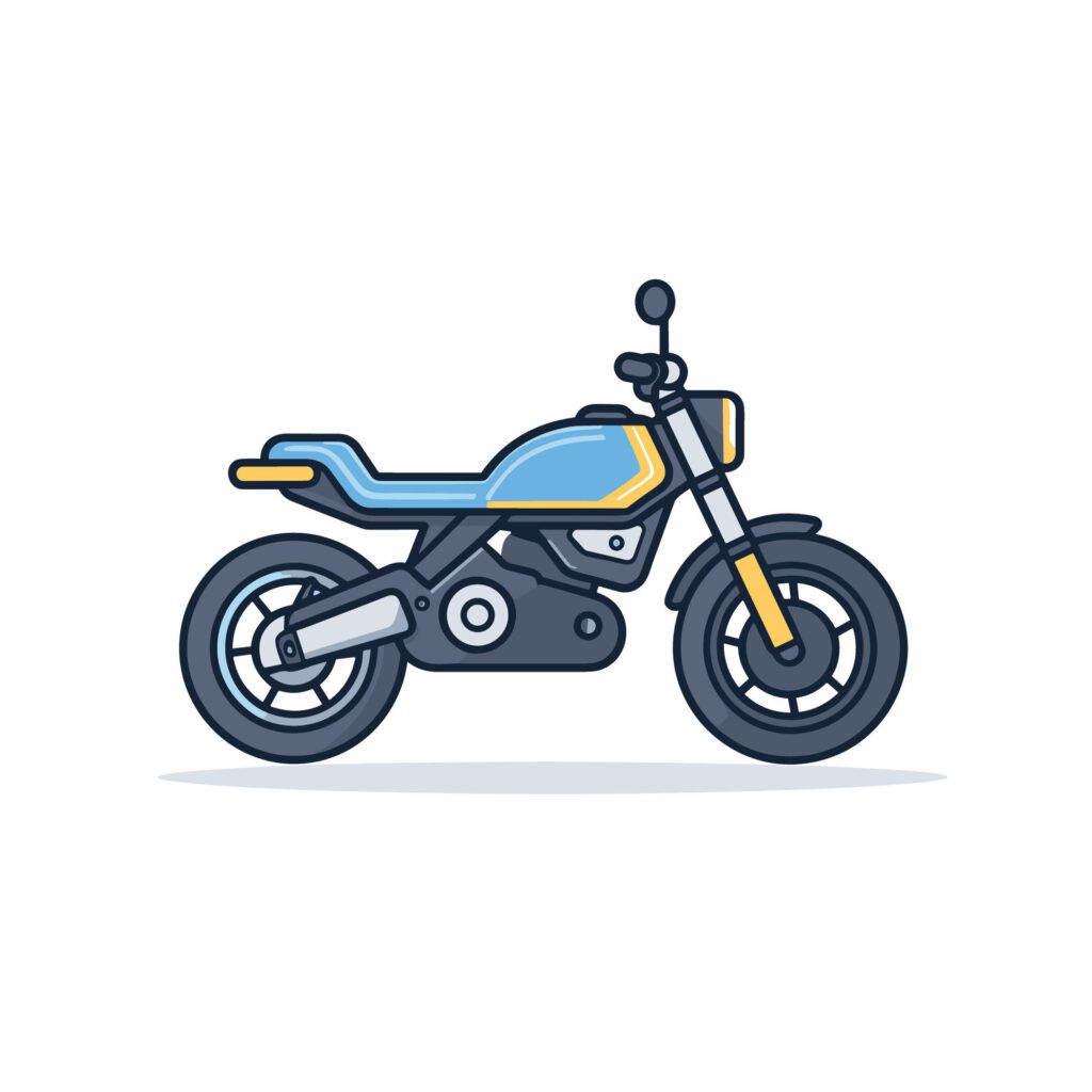 Motorcycle isolated on white background Free Vector