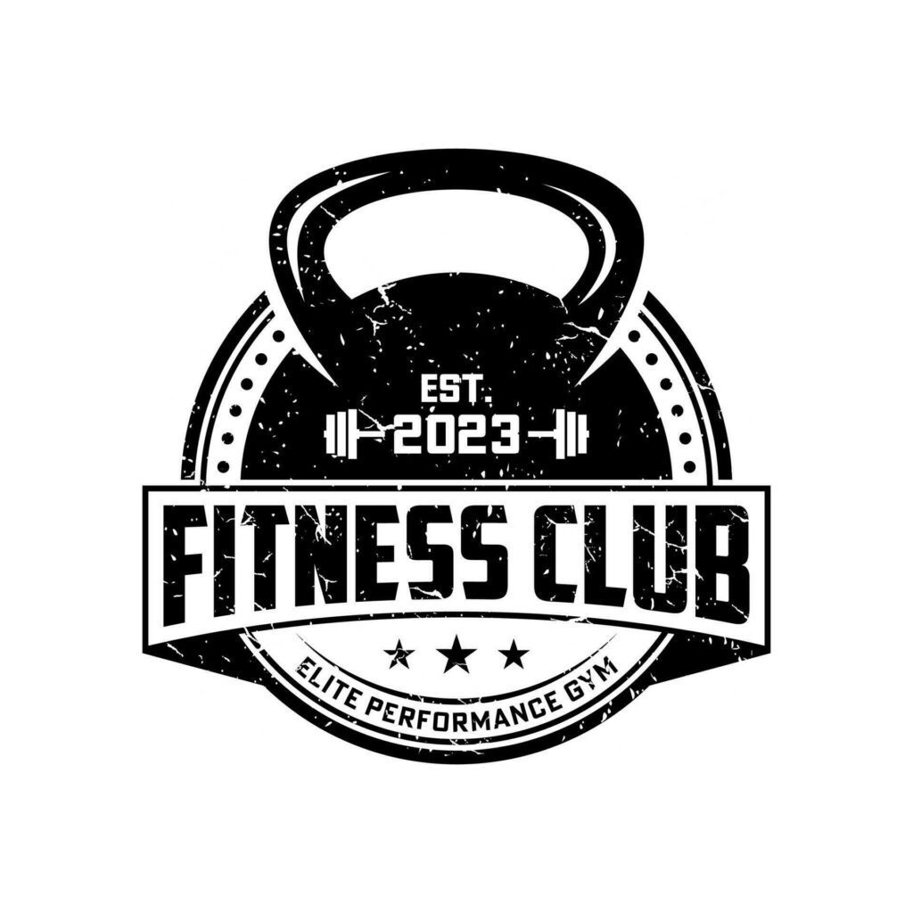 Kettlebell gym fitness logo vector template Stock Free