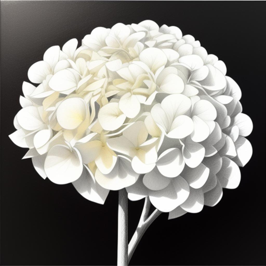 White hydrangea by @penjen66 by @ai_generated