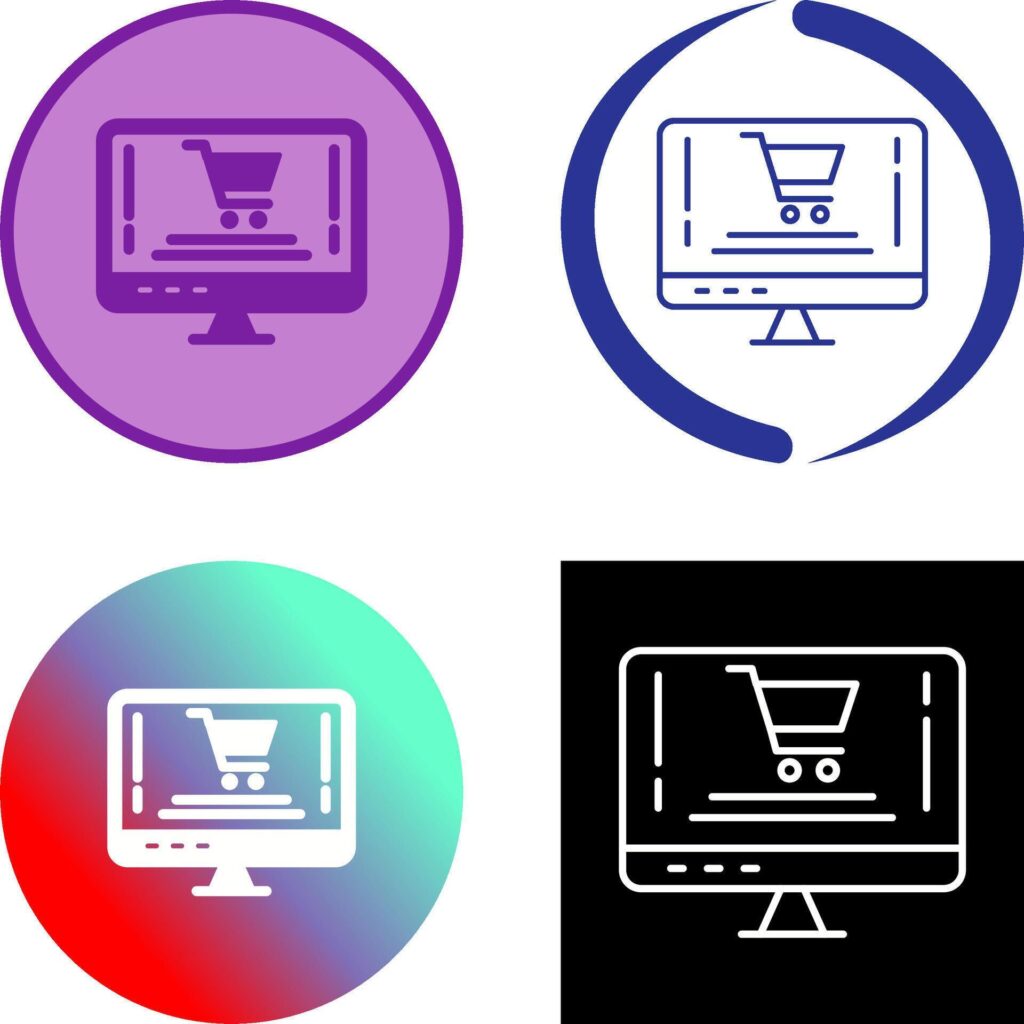 Online Shopping Icon Design Stock Free