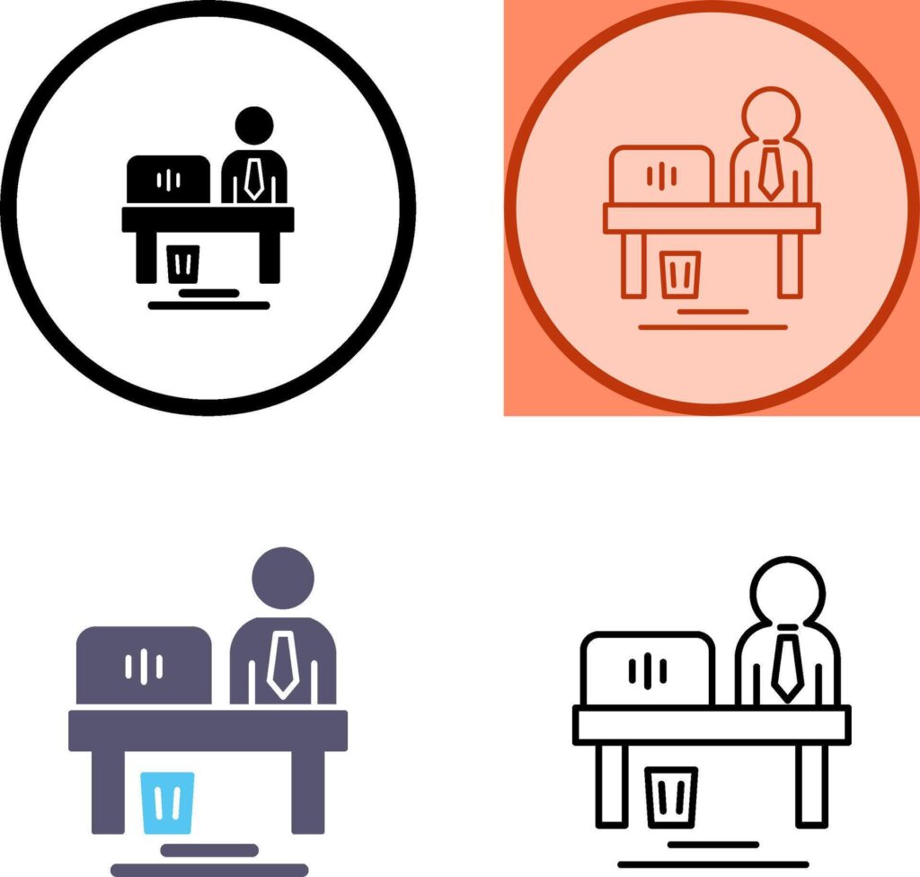 Worker Icon Design Stock Free