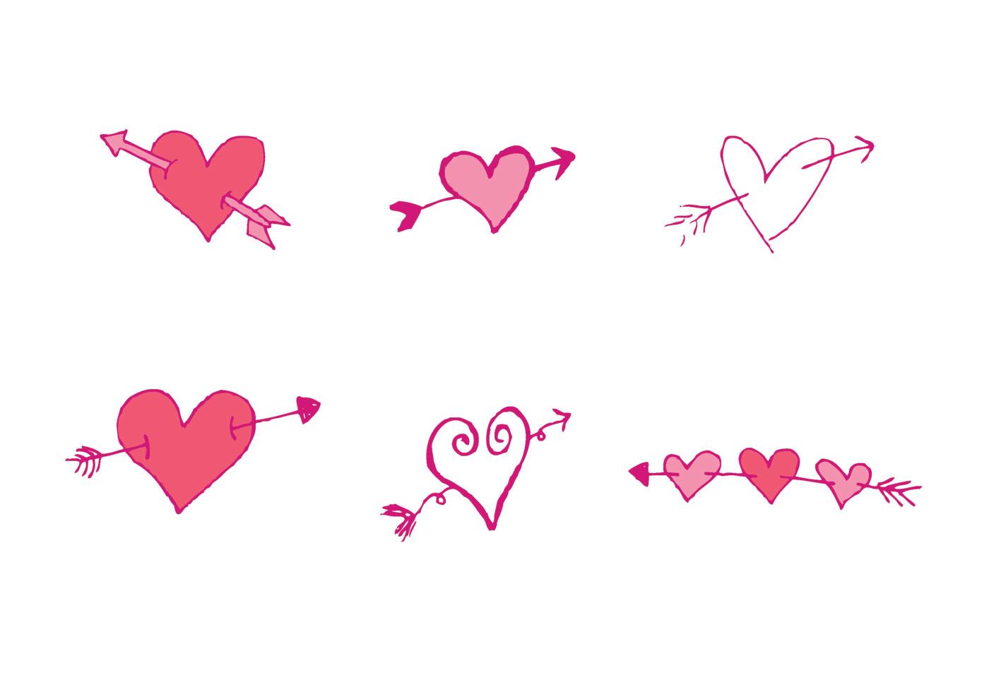 Free Arrow Through Heart Vector Series Stock Free and Free SVG