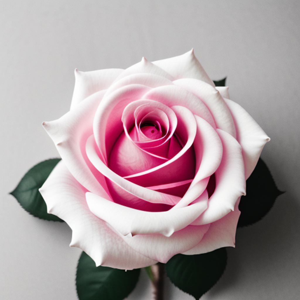 Rose flower with white by @ai_generated