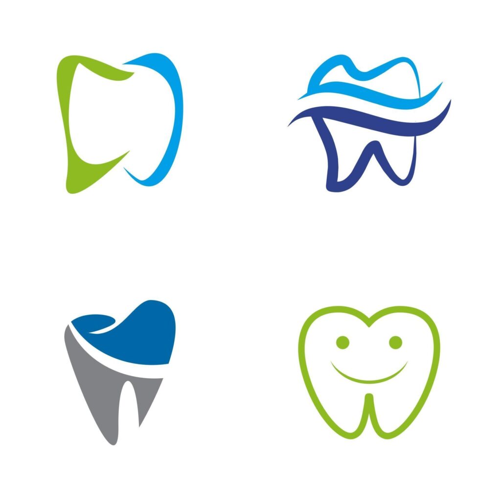 Teeth icon symbol logo design vector Stock Free