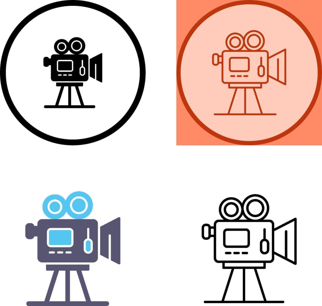 Movie camera Icon Design Stock Free