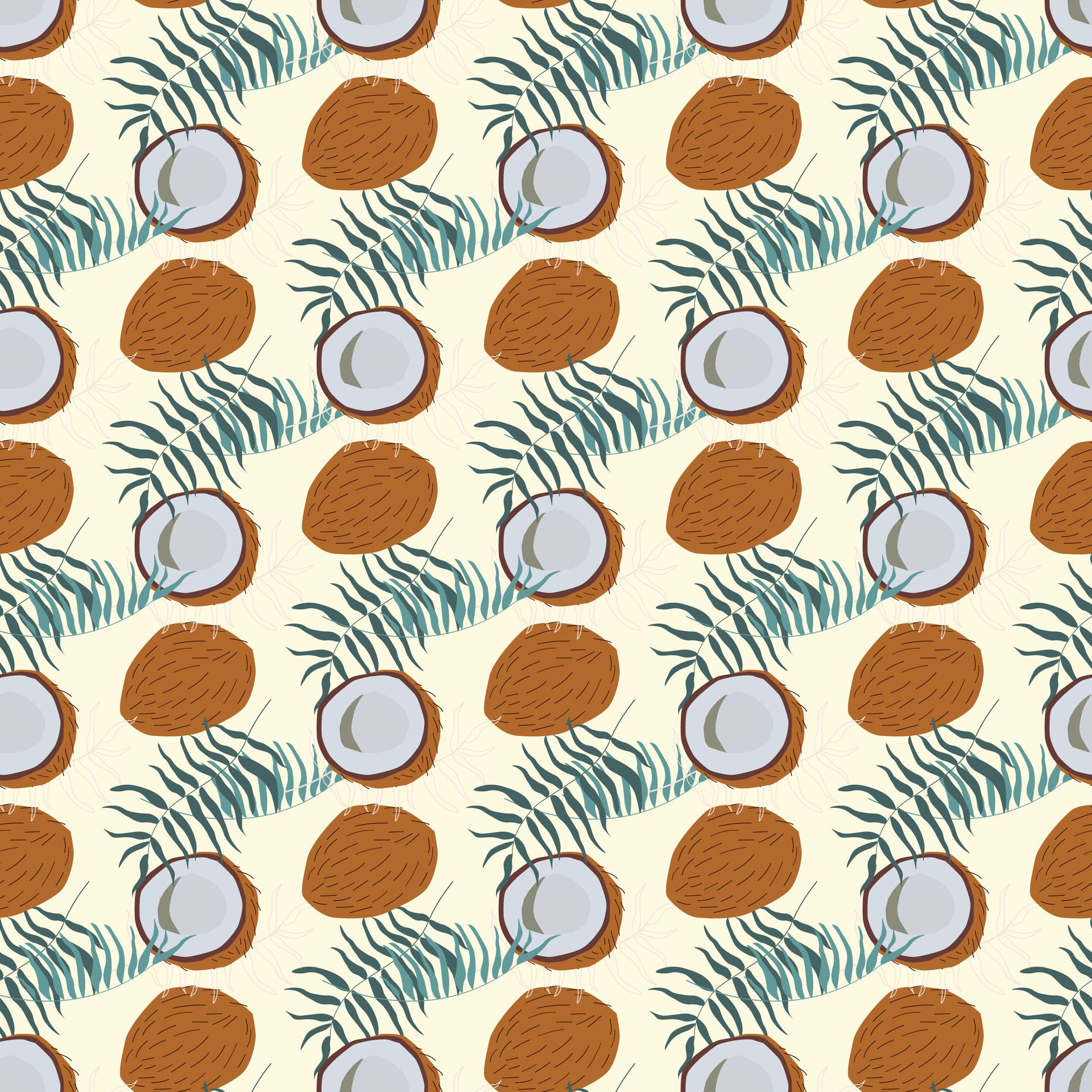 Tropical Fruit Variation Seamless Pattern Design Free Vector