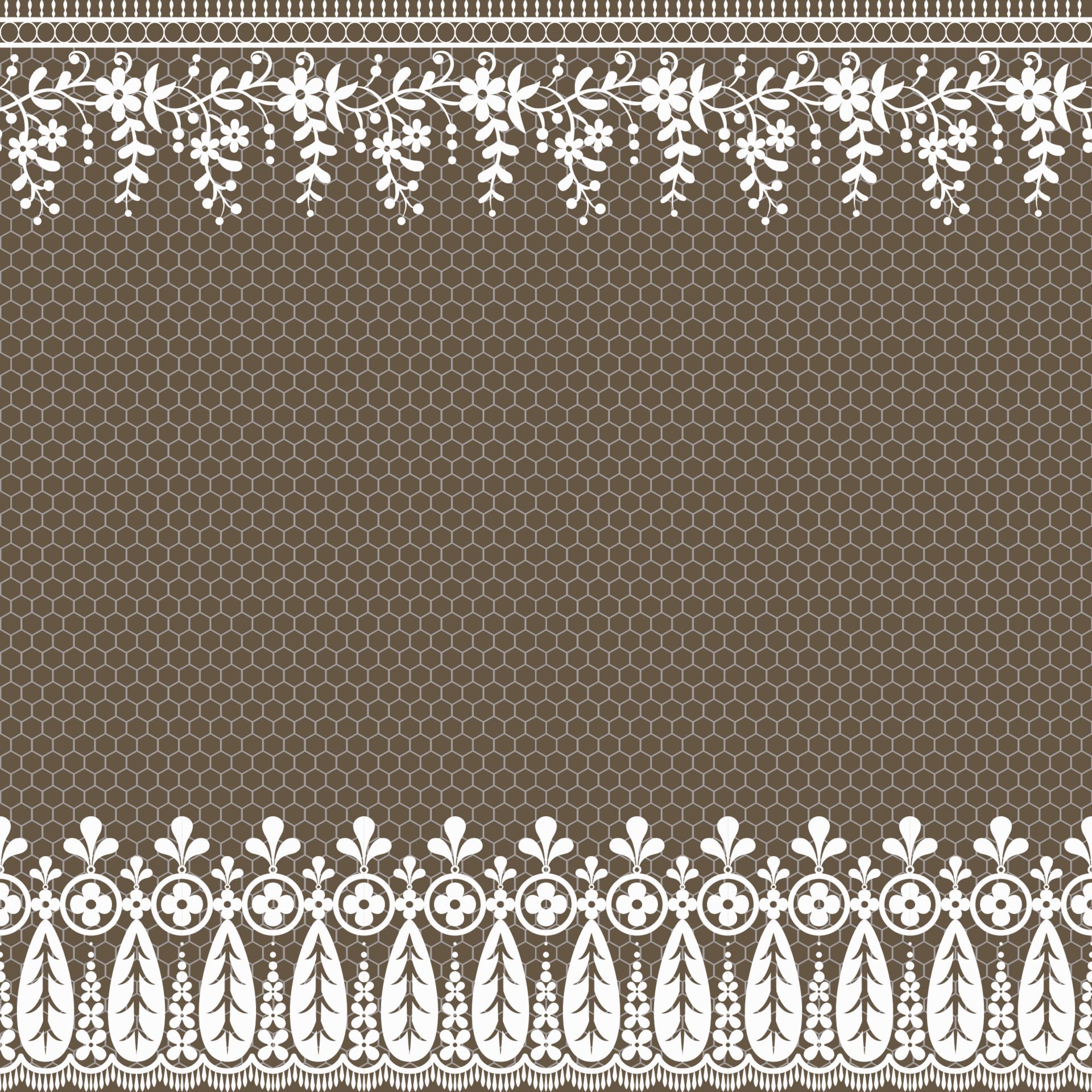 Lace seamless pattern with flowers Free Vector