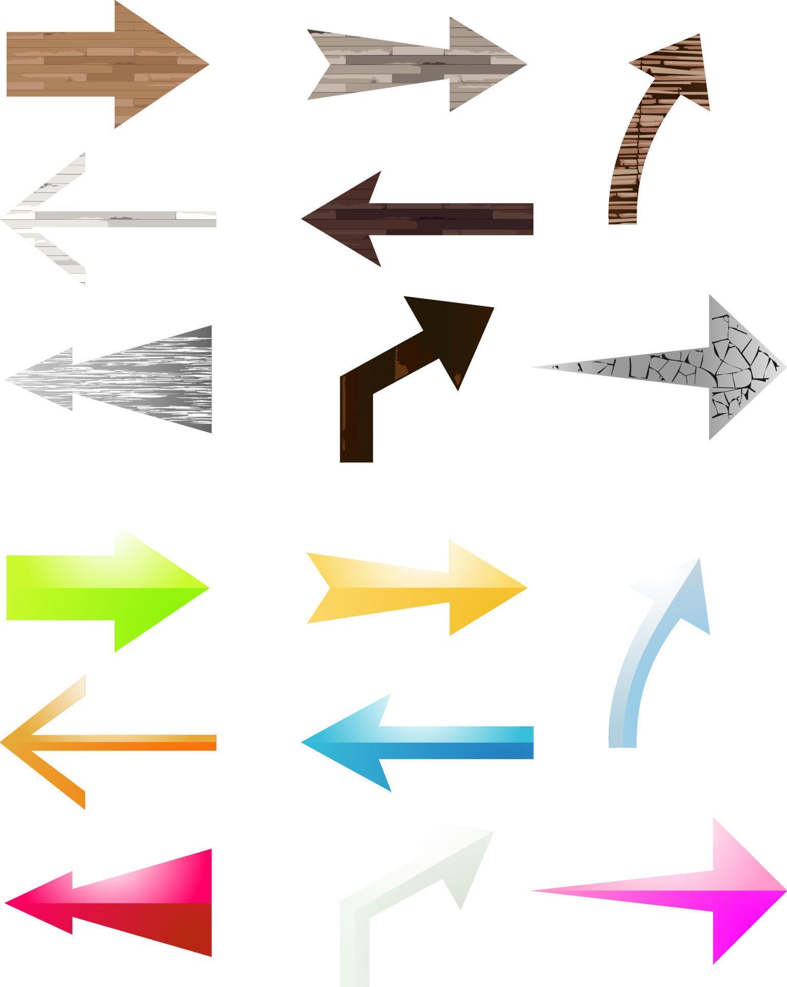 Collection of arrows for web design. A vector illustration Stock Free and Free SVG