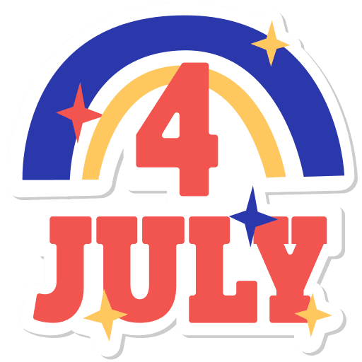 United states, usa, independence day sticker