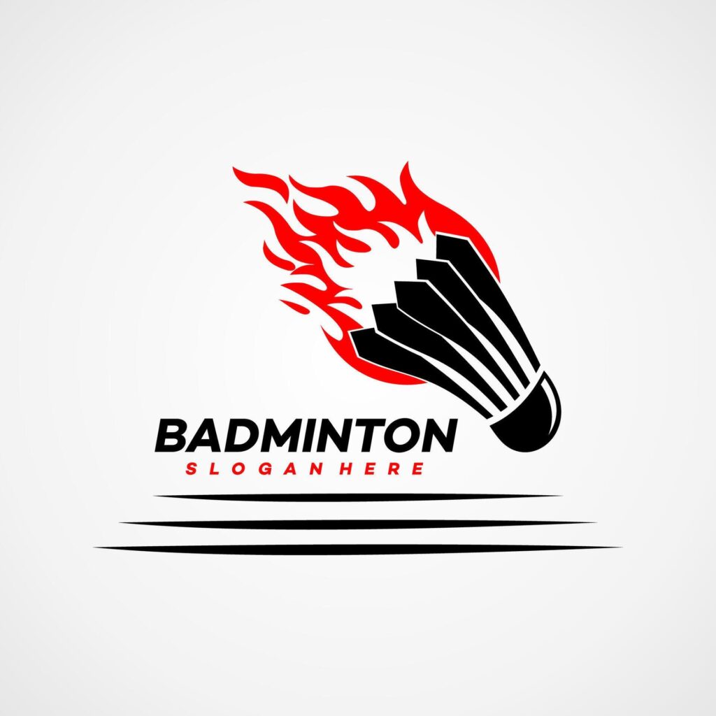 badminton Shuttlecock logo icon Stock Free