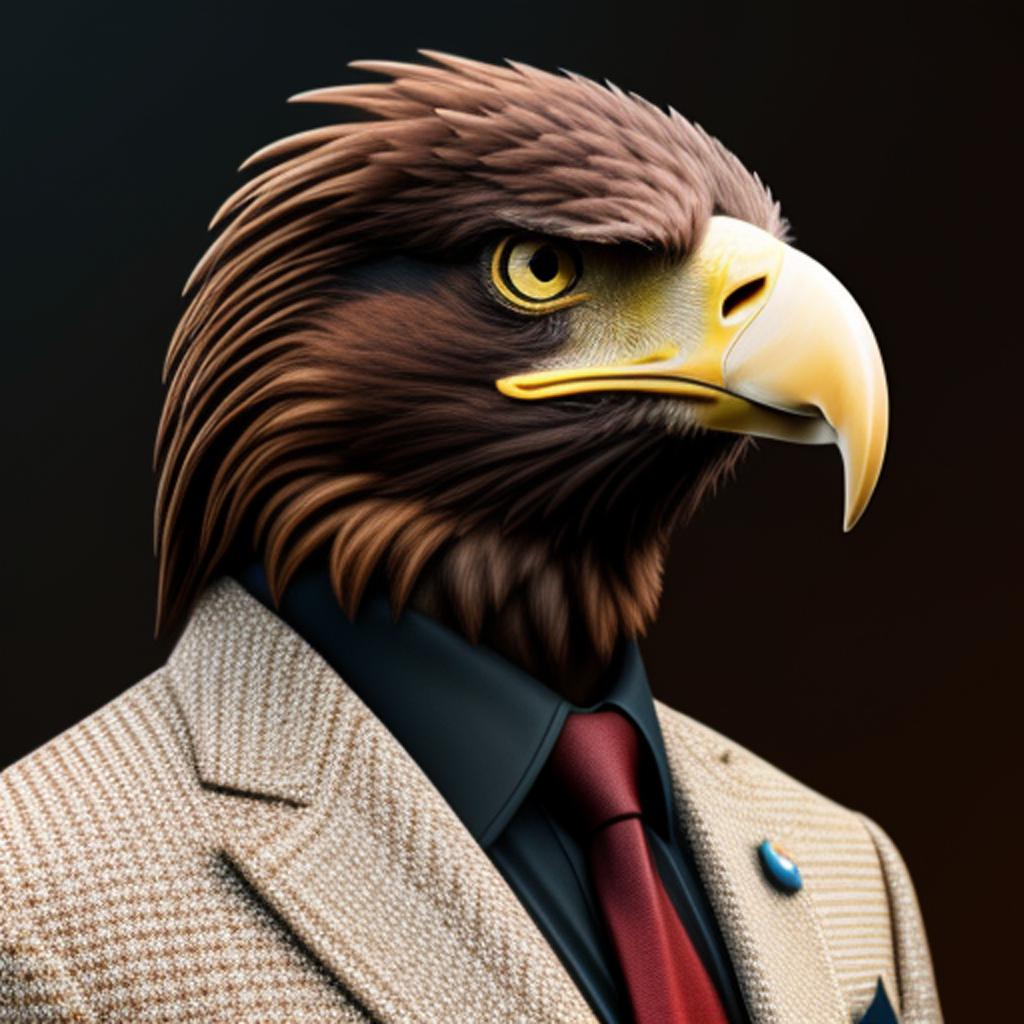 Eagle in formal suit by @ai_generated