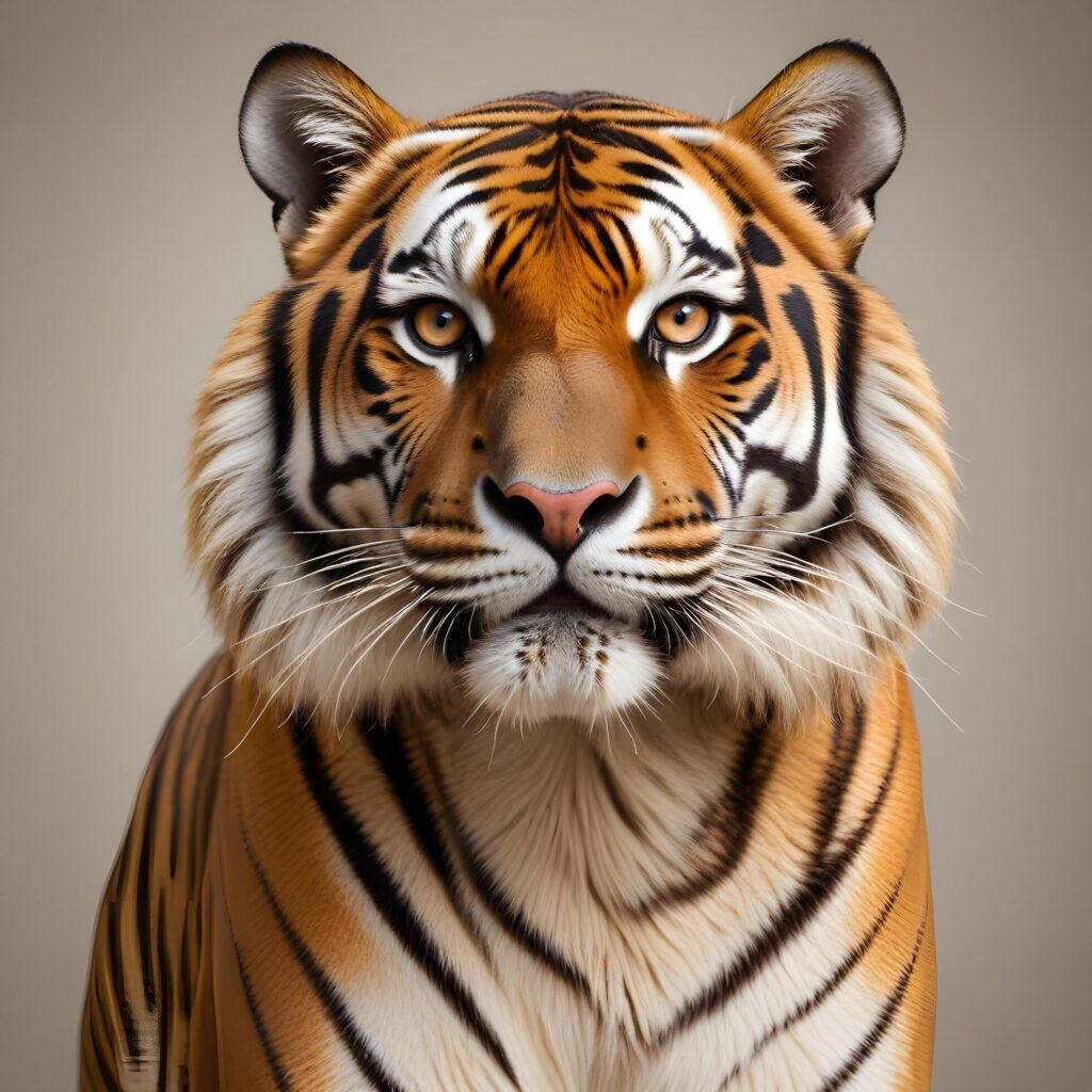 Tiger on plain background Stock Free