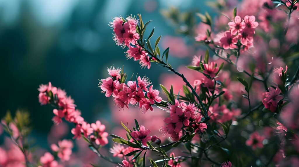 Spring Splendor with Pink Blossoms Ablaze Free Photo