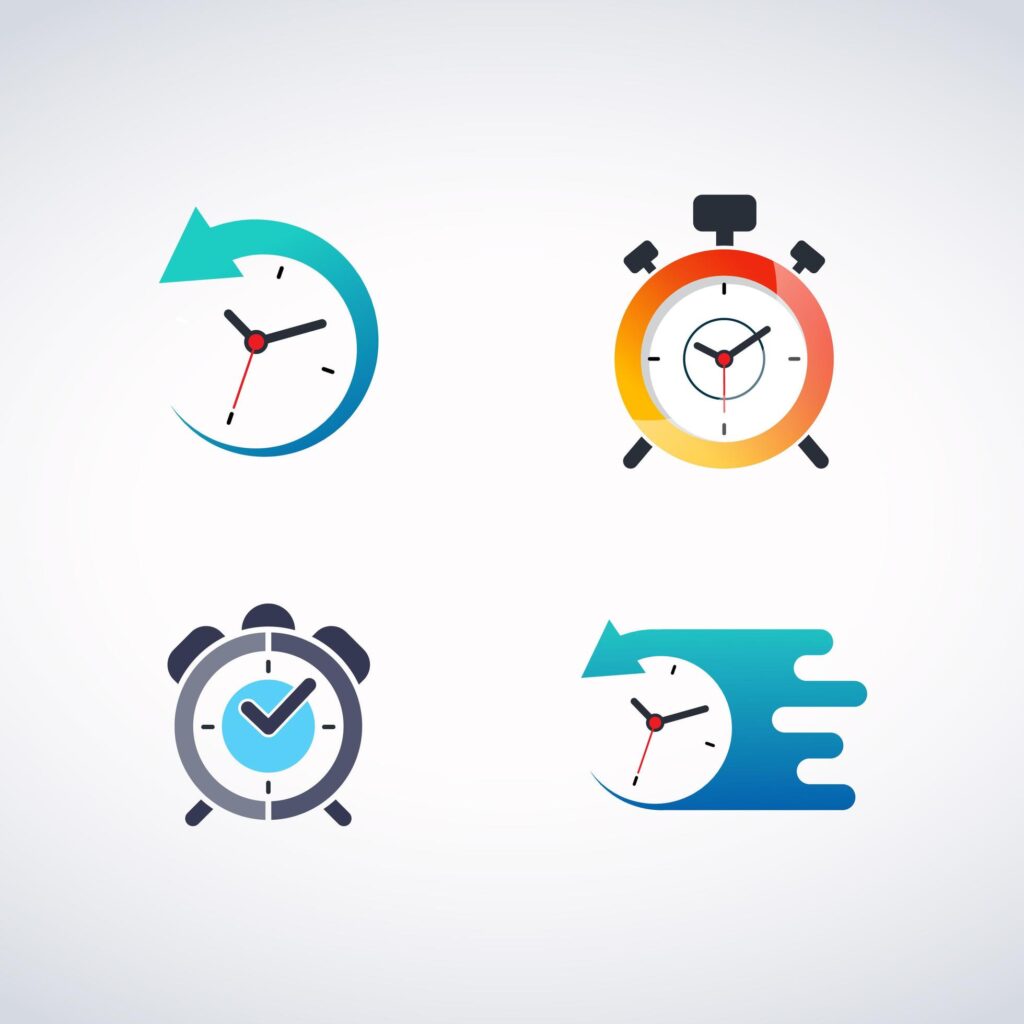 Clock Logo Set Stock Free