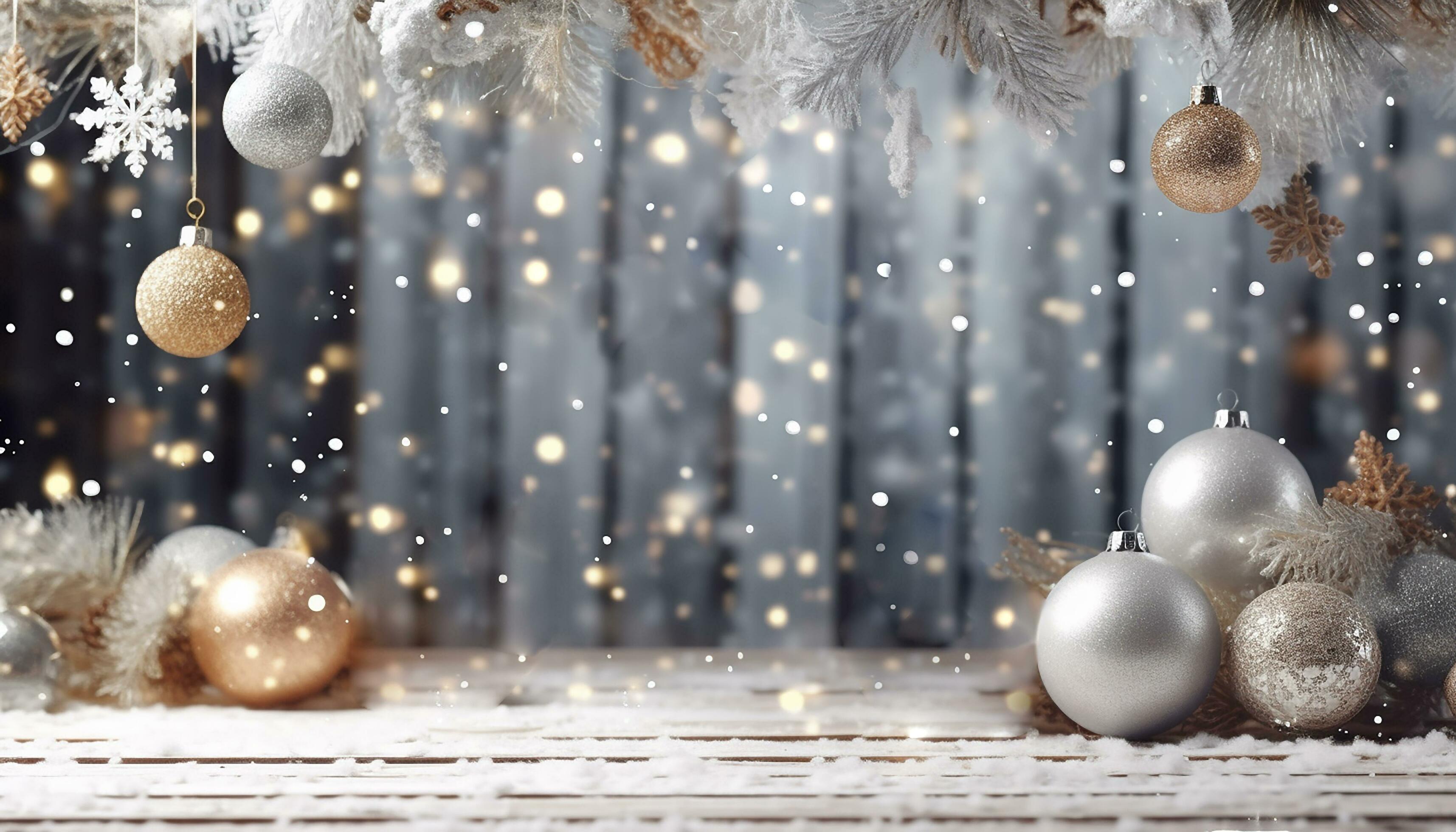 christmas ornament backgrounds AI generated Stock Free