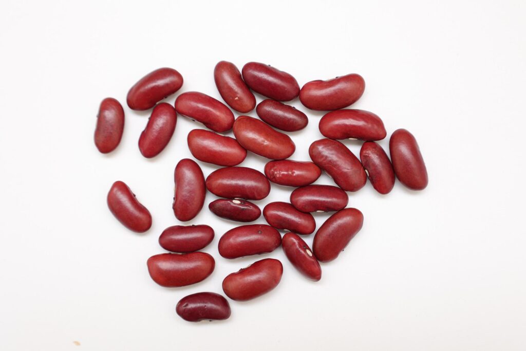 Red beans isolated on white background Stock Free