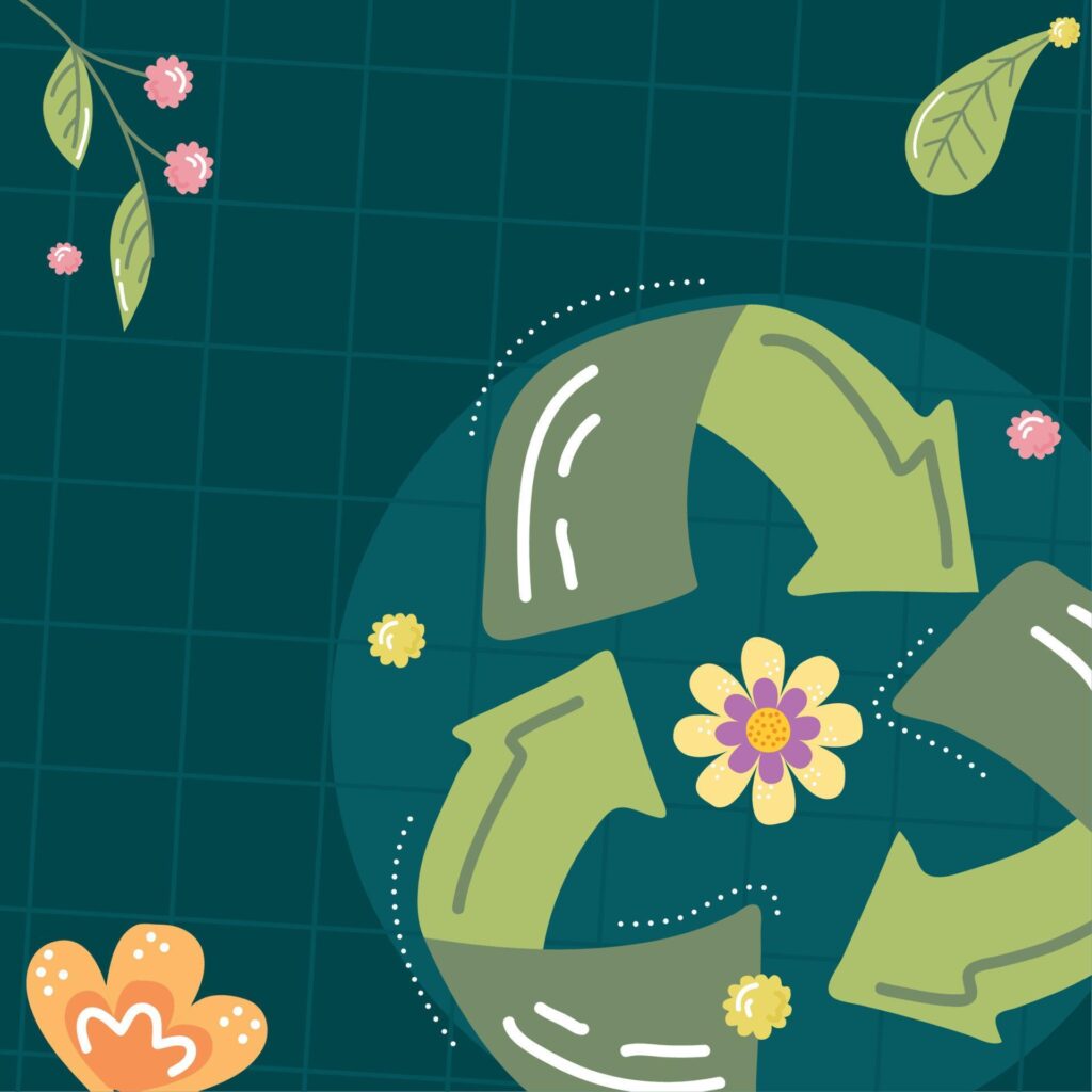 recycle arrows and flowers Stock Free