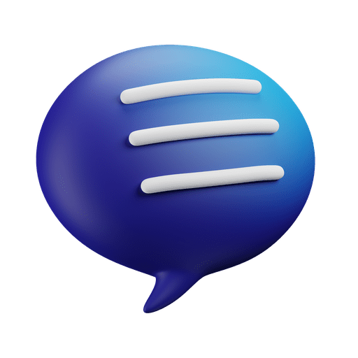 Chat, text, message 3D illustration