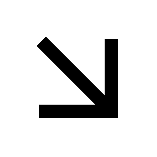 Arrow, down, right icon