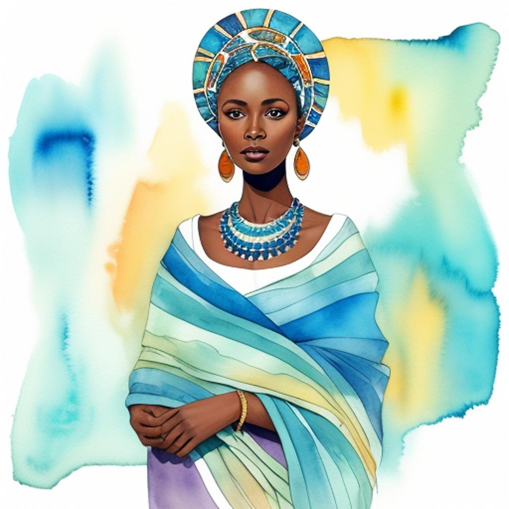 Background, Pastel blue, African by @ai_generated