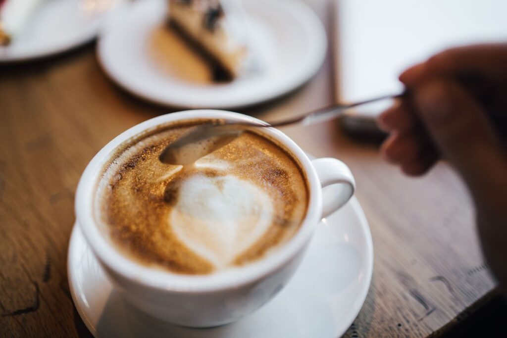 Cup of coffee in coffee shop Stock Free