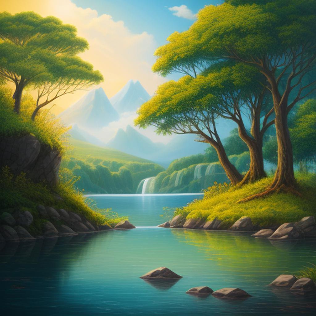 Background, realistic nature by by @ai_generated