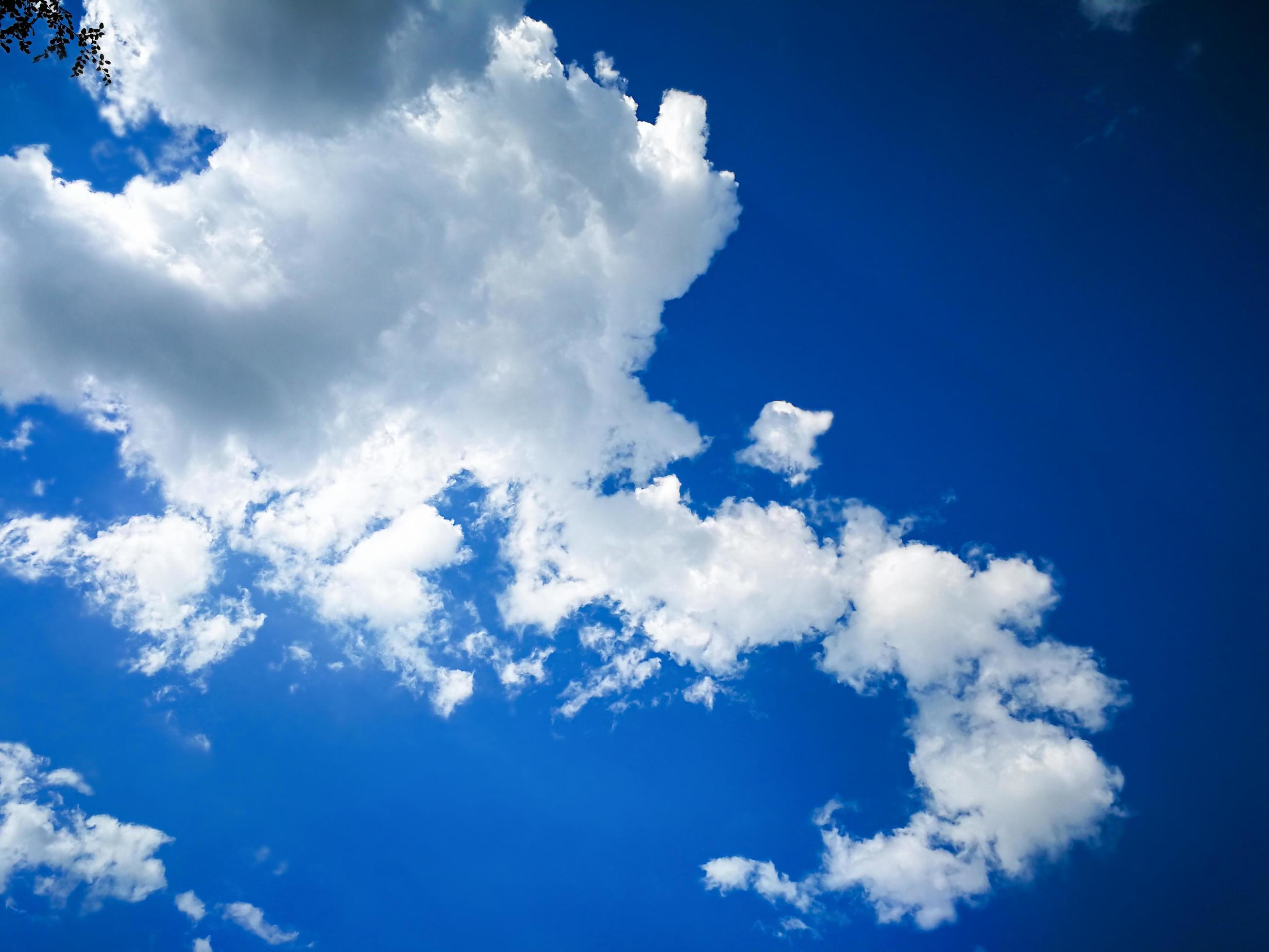 Blue sky and white cloud use for Nature background. Stock Free