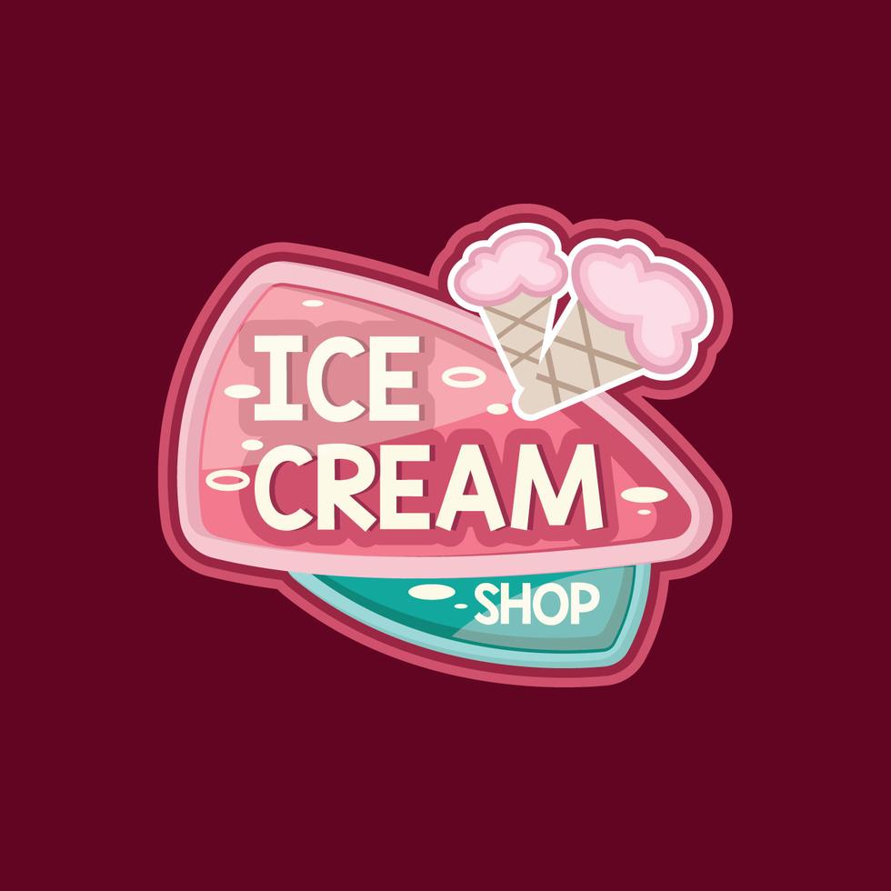 Cute Ice Cream Shop Logo Stock Free and Free SVG