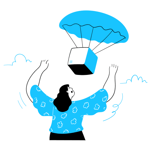 Delivery, shipping, airdrop illustration